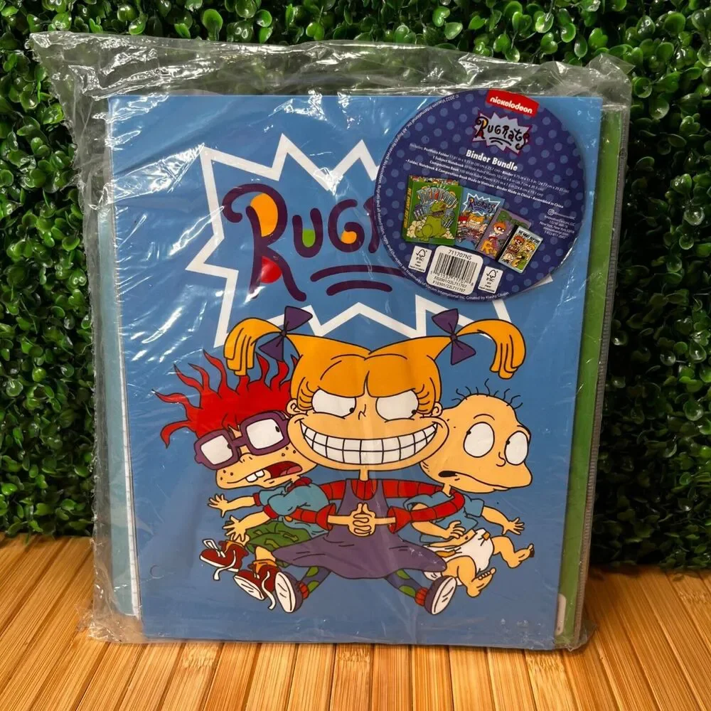 New Nickelodeon Rugrats Bundle 3-Ring Binder Folder Notebook Composition Book